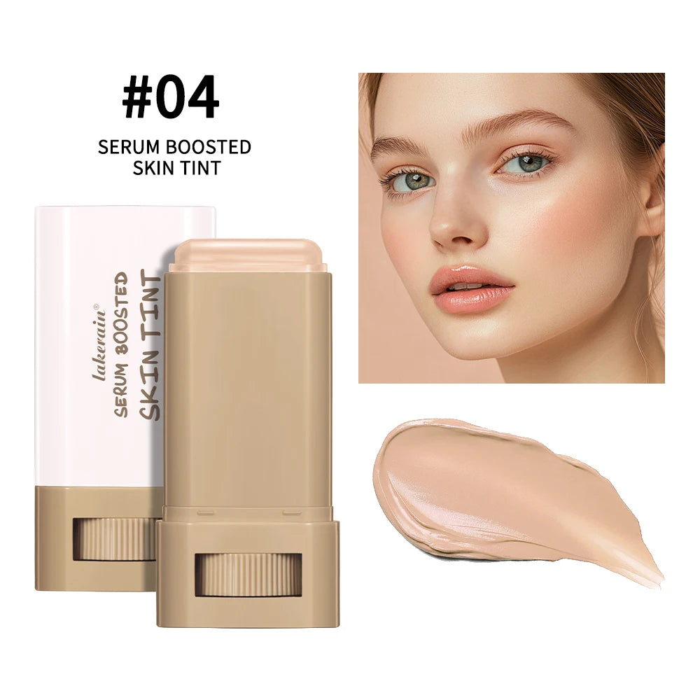 Lakerain Beauty Balm Serum Boosted Skin Tint, Weightless, Breathable, Second-Skin Feel, Solid Tinted Moisturizing Serum Makeup