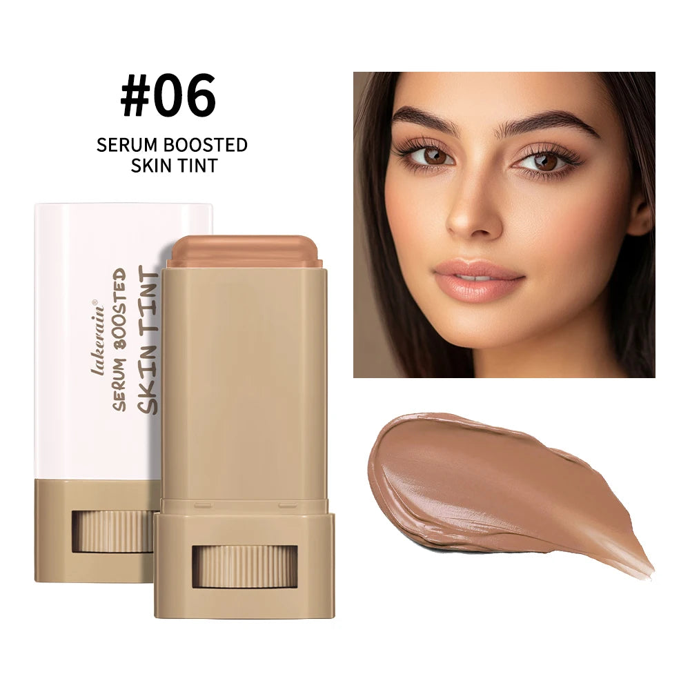 Lakerain Beauty Balm Serum Boosted Skin Tint, Weightless, Breathable, Second-Skin Feel, Solid Tinted Moisturizing Serum Makeup