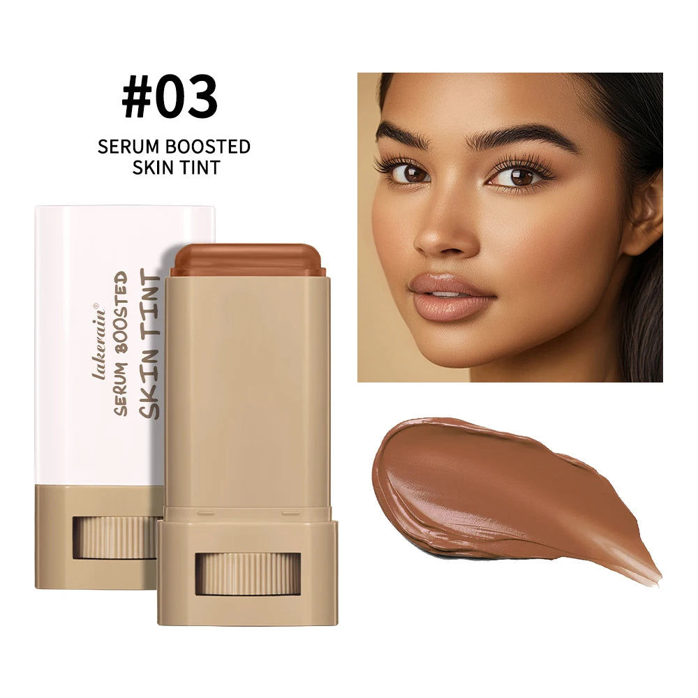 Lakerain Beauty Balm Serum Boosted Skin Tint, Weightless, Breathable, Second-Skin Feel, Solid Tinted Moisturizing Serum Makeup