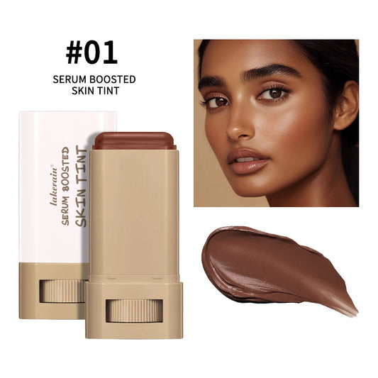 Lakerain Beauty Balm Serum Boosted Skin Tint, Weightless, Breathable, Second-Skin Feel, Solid Tinted Moisturizing Serum Makeup